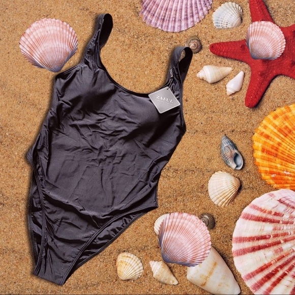 Zaful Other - ZAFUL swimwear one piece padded  black swimsuit